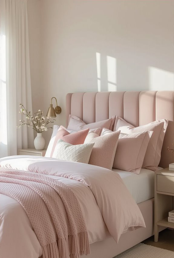 soft blush pink accents
