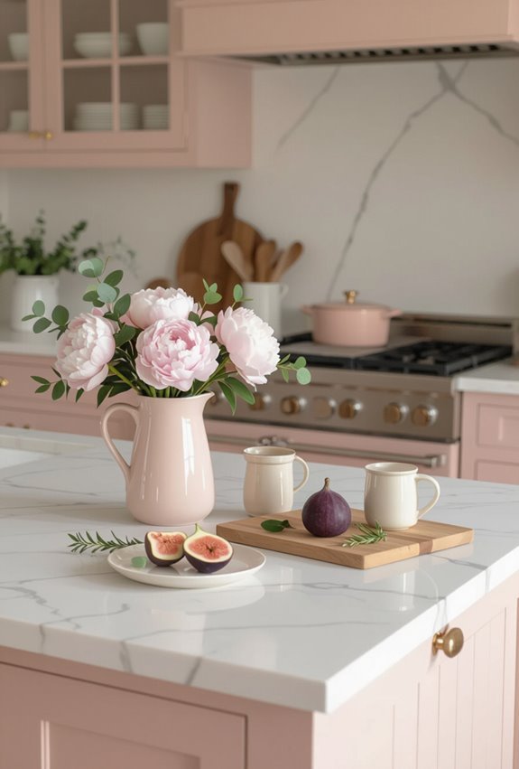 soft blush romantic kitchen