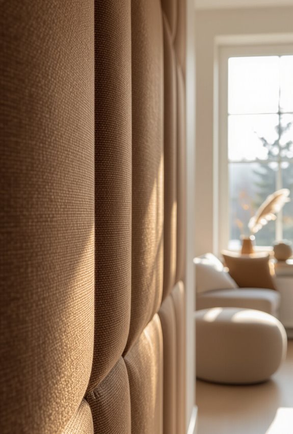 soft brown fabric panels