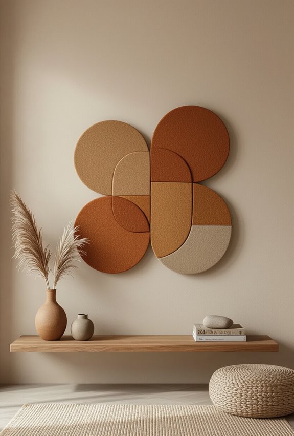 soft brown felt wall decor