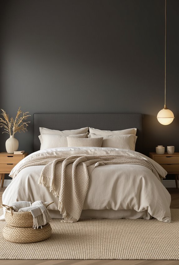 soft charcoal cozy neutral contrast