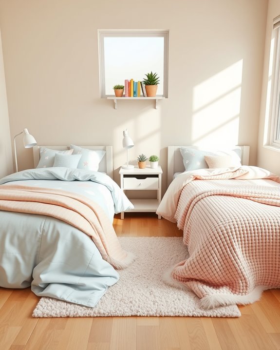 soft colorful cozy bedding