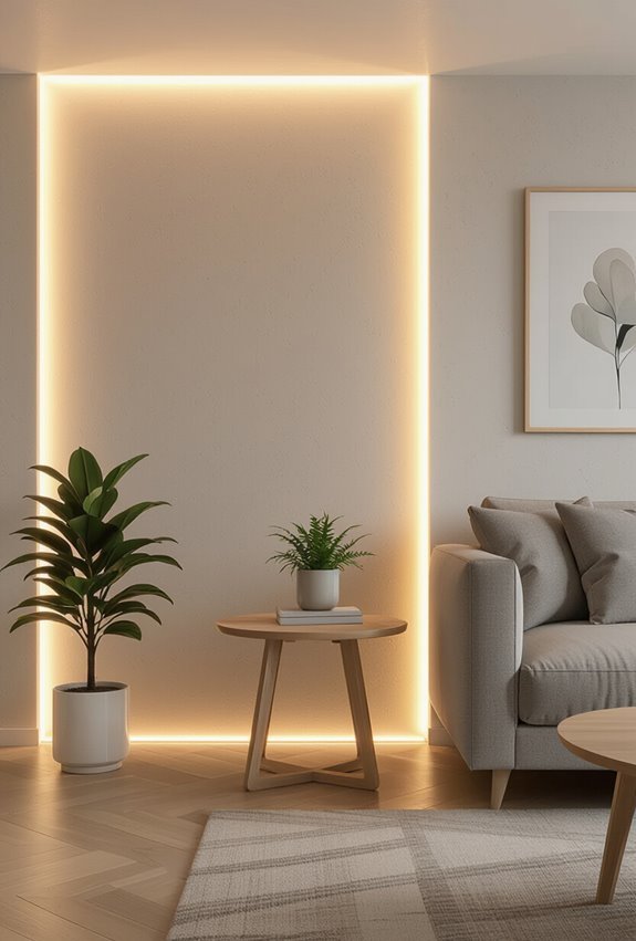 soft concealed uplighting for walls