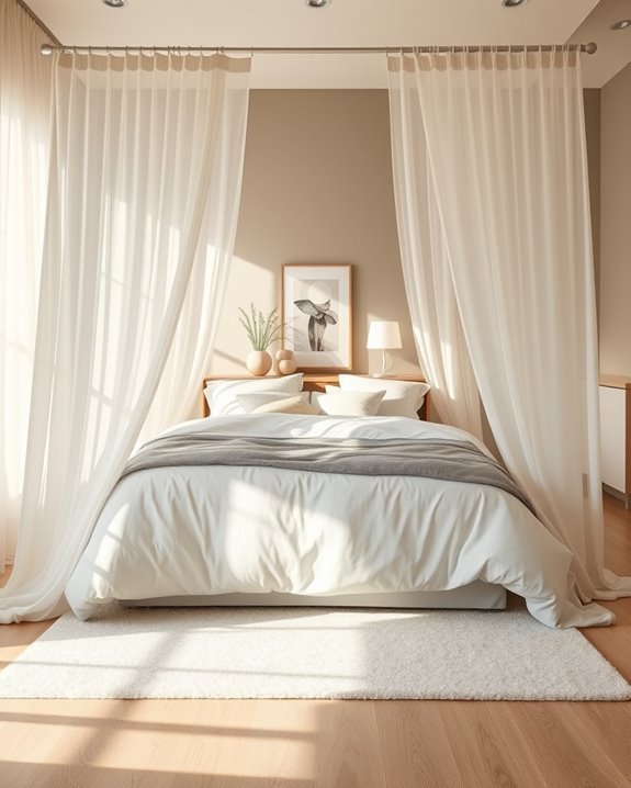 soft curtains enhance coziness