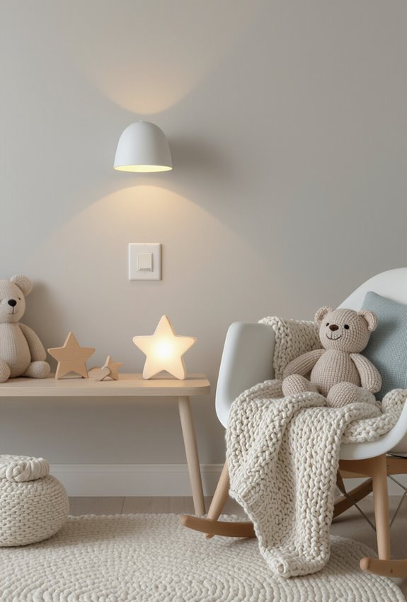 soft dimmable nighttime nursery lighting