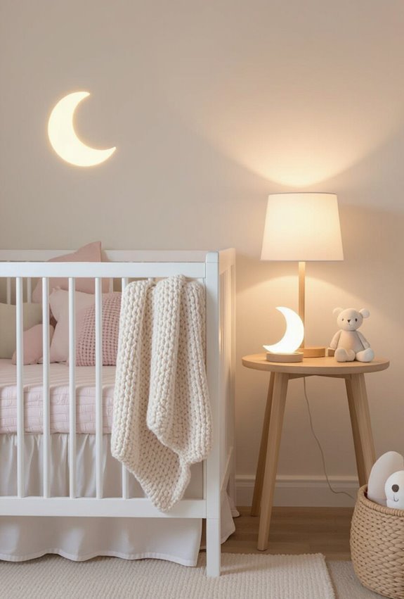 soft dimmable warm nursery lighting
