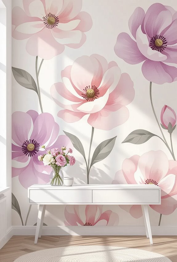 soft dramatic watercolor blooms