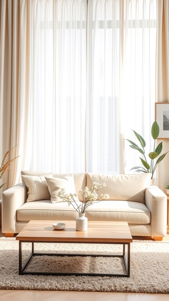 soft drapery enhances comfort