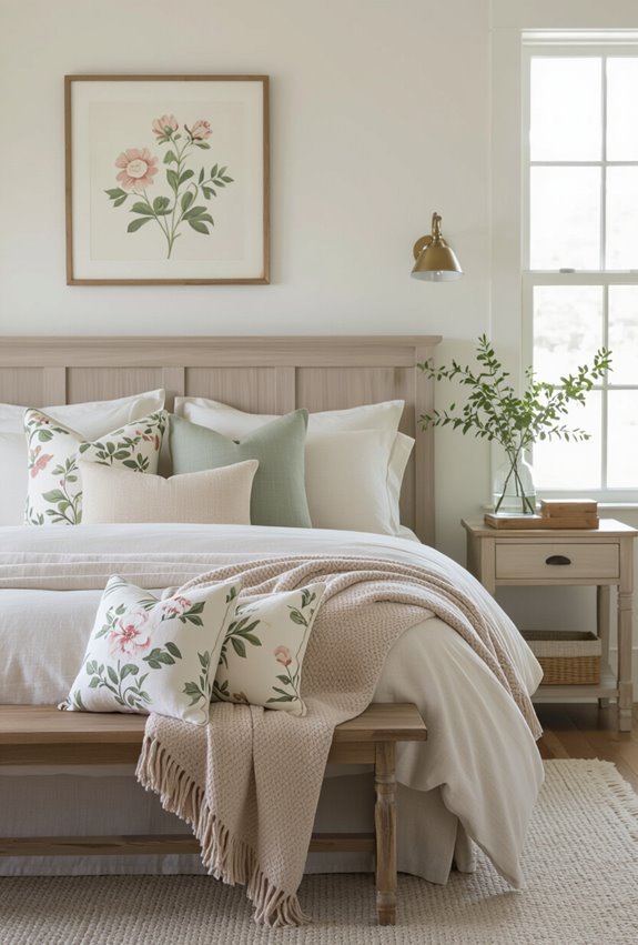 soft florals reclaimed wood