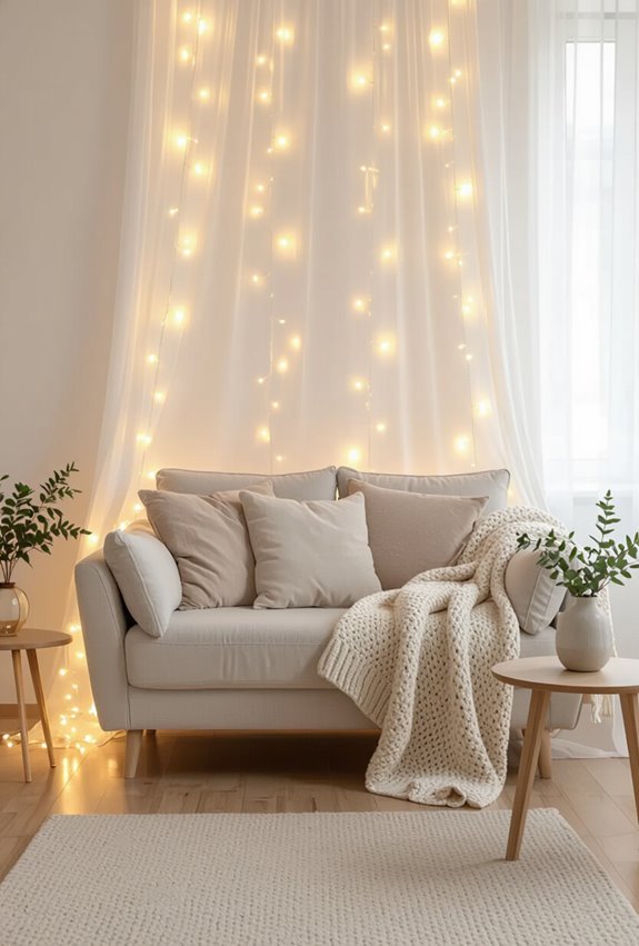 soft glowing string lights