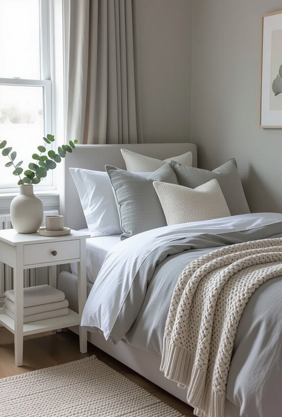 soft grey white welcoming accents