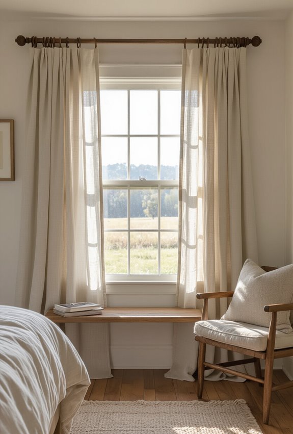 soft linen curtains with tiebacks