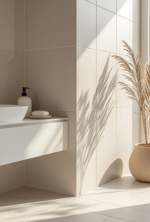 soft matte contemporary bathroom tiles