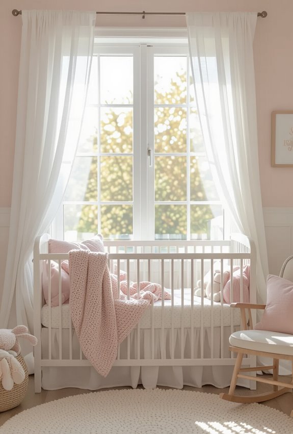 soft mint blush nursery