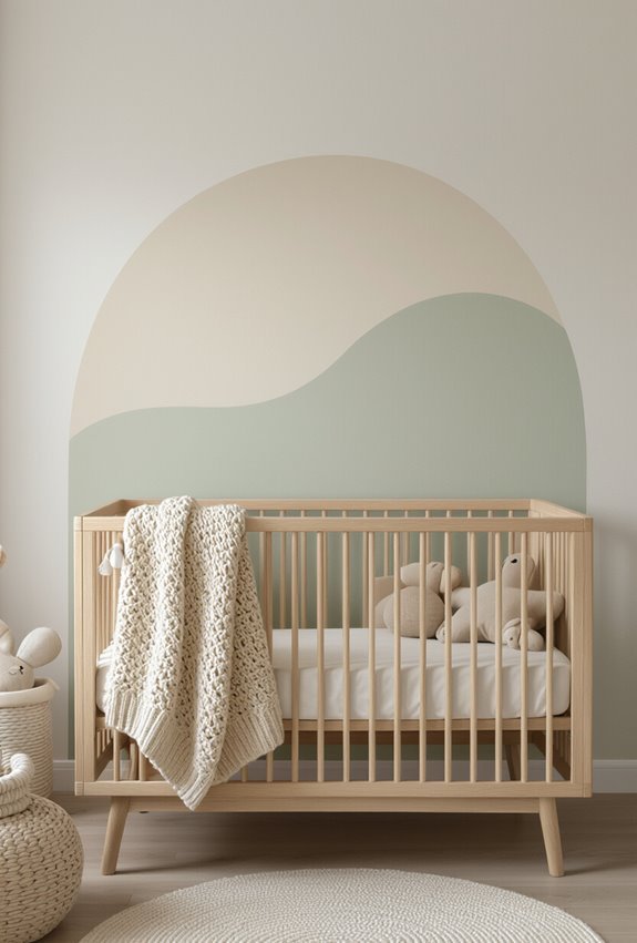 soft muted accent wall