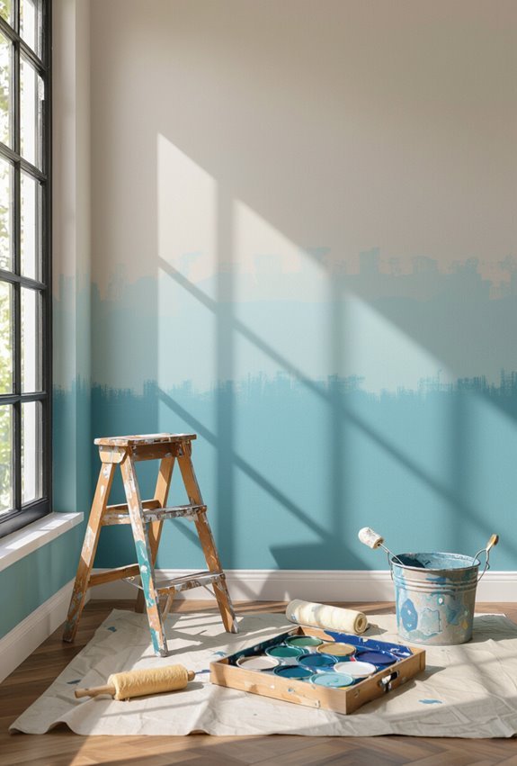 soft ombre gradient walls