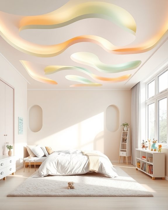 soft pastel bedroom ceilings