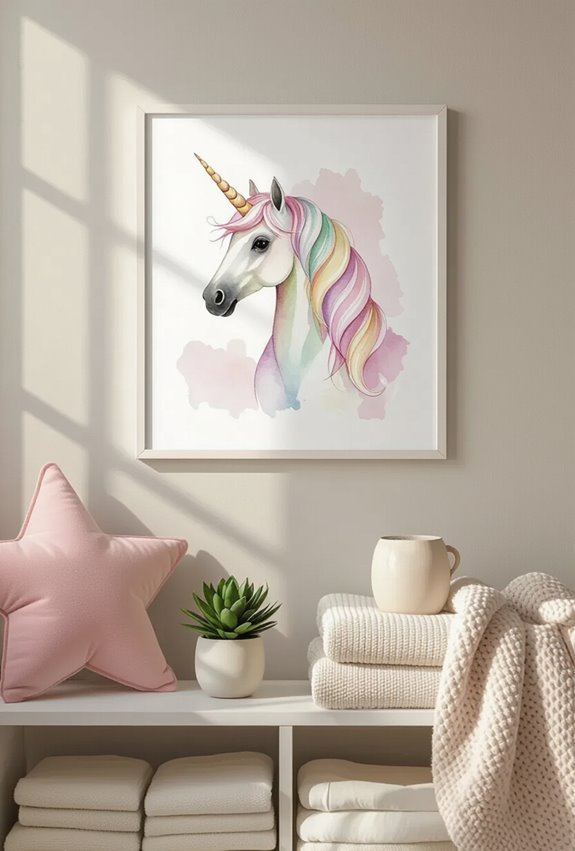 soft pastel dreamy unicorns