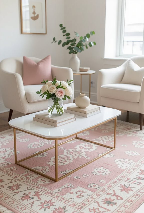 soft pastel floral rug