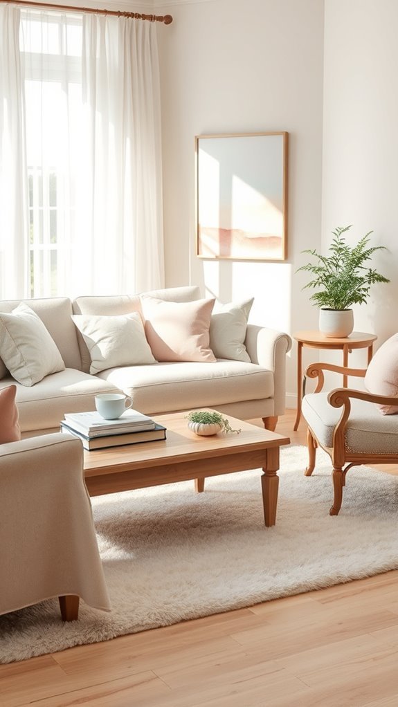 soft pastel living room