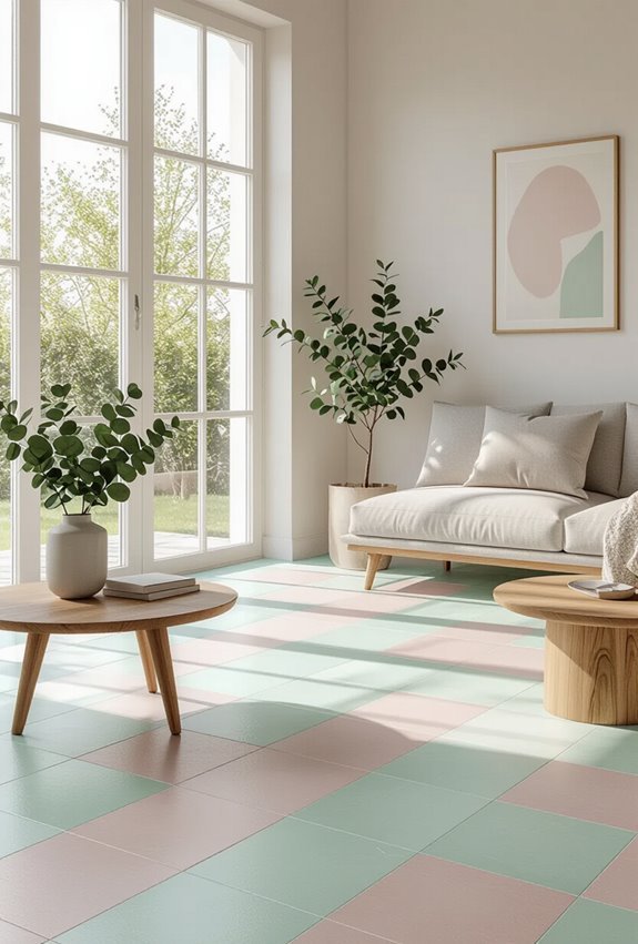 soft pastel mosaic flooring options