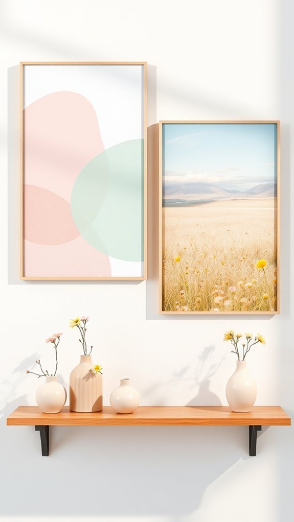 soft pastel wall art
