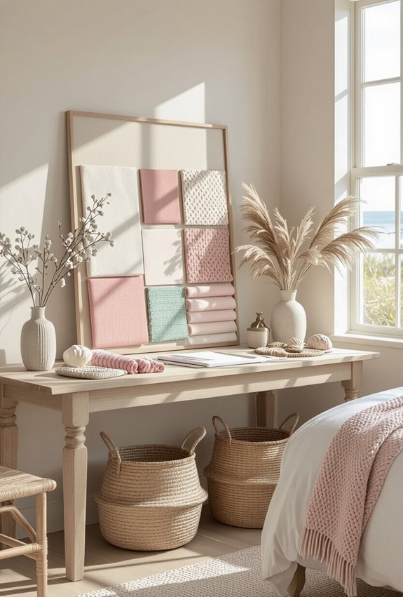 soft pink coastal textures