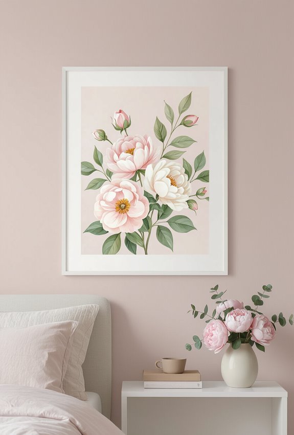 soft pink floral prints