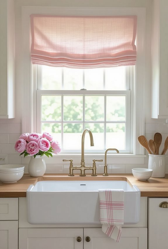 soft pink layered textiles