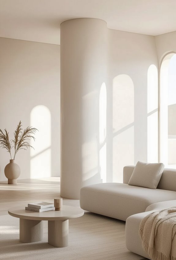 soft rounded column niches