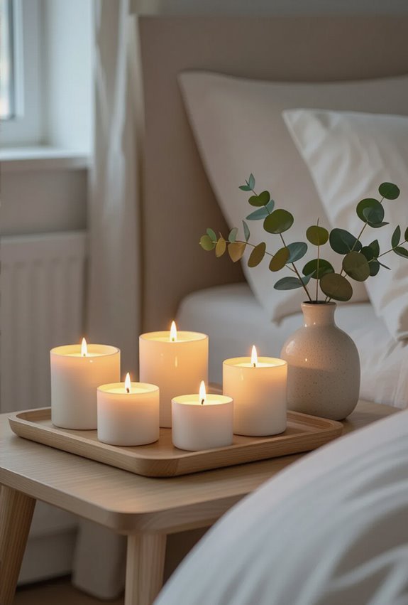 soft scented candle glow