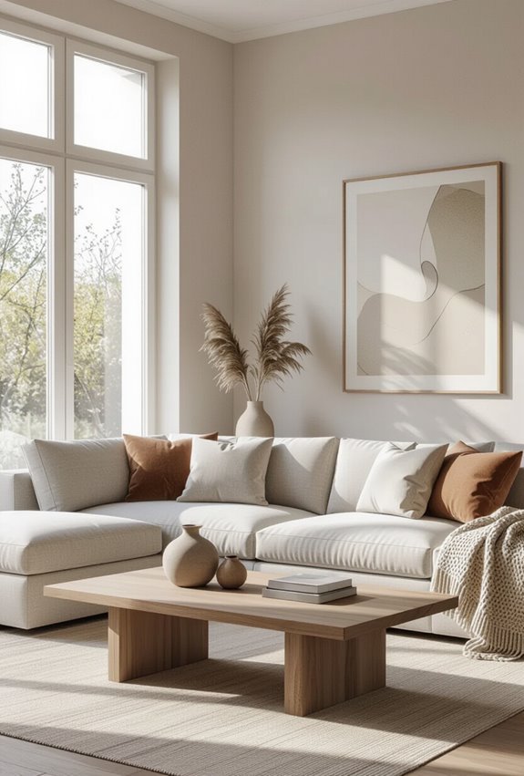 soft taupe and greige