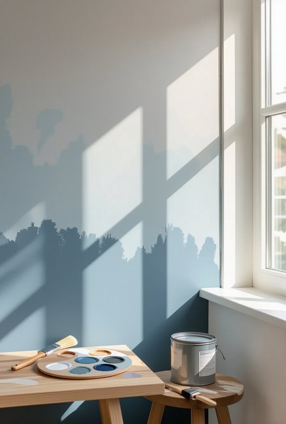 soft vertical calming ombre