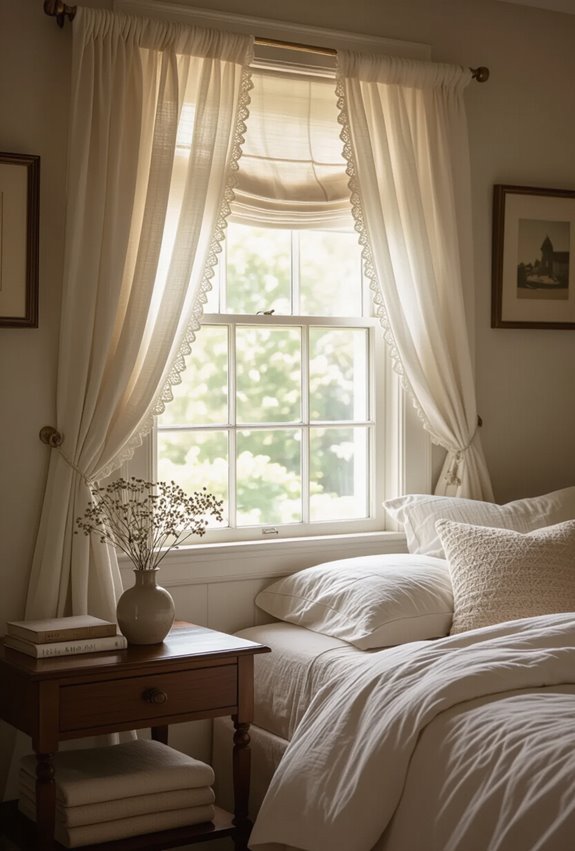 softened vintage window treatments