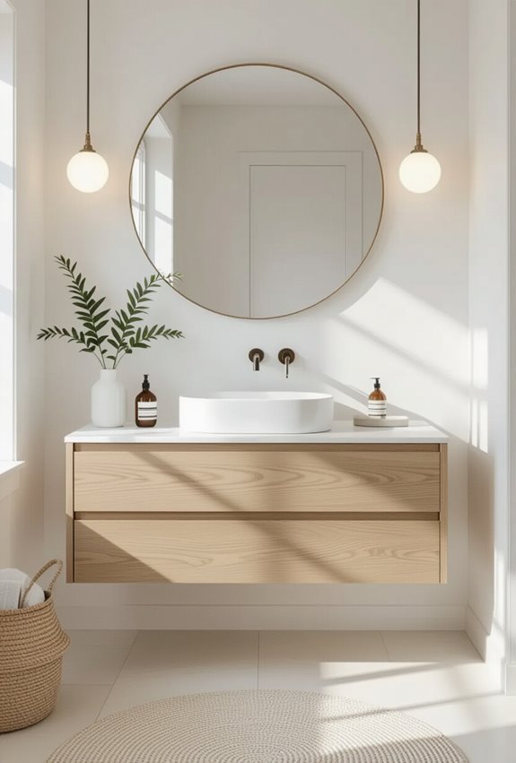 softening modern bathroom geometry