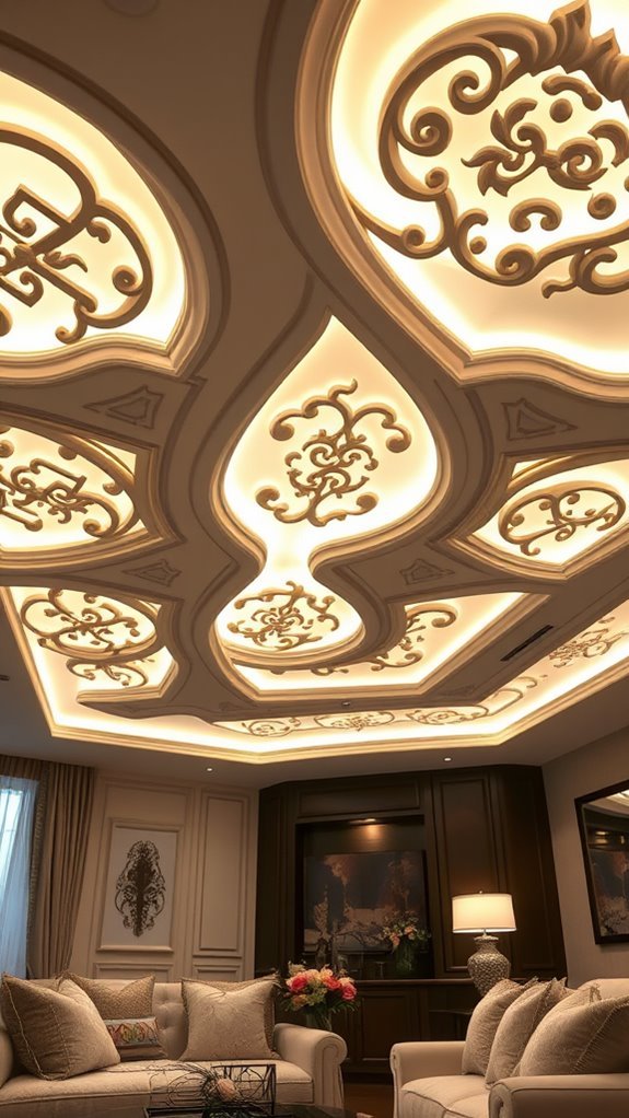 softly illuminated backlit panels