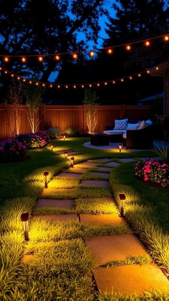 solar lights enhance pathways
