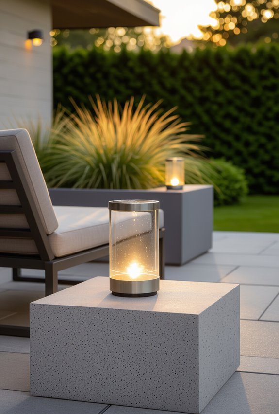 solar lit low maintenance outdoor lighting