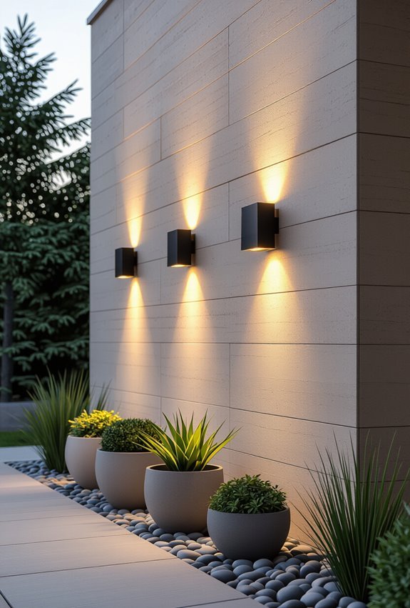 solar powered accent wall lighting