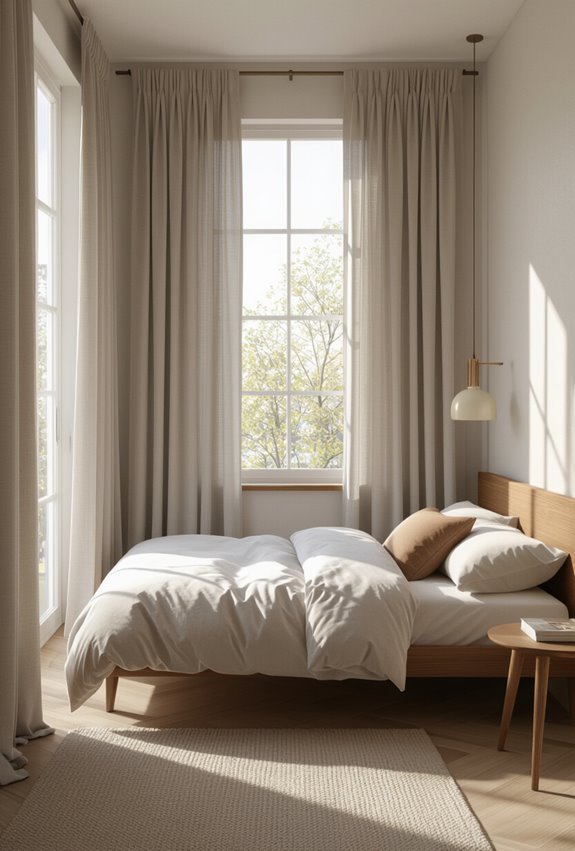 solid linen drapes in neutrals