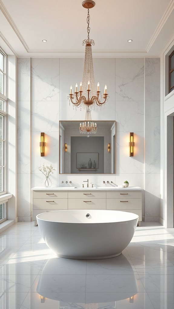 soothing ambient bathroom lighting