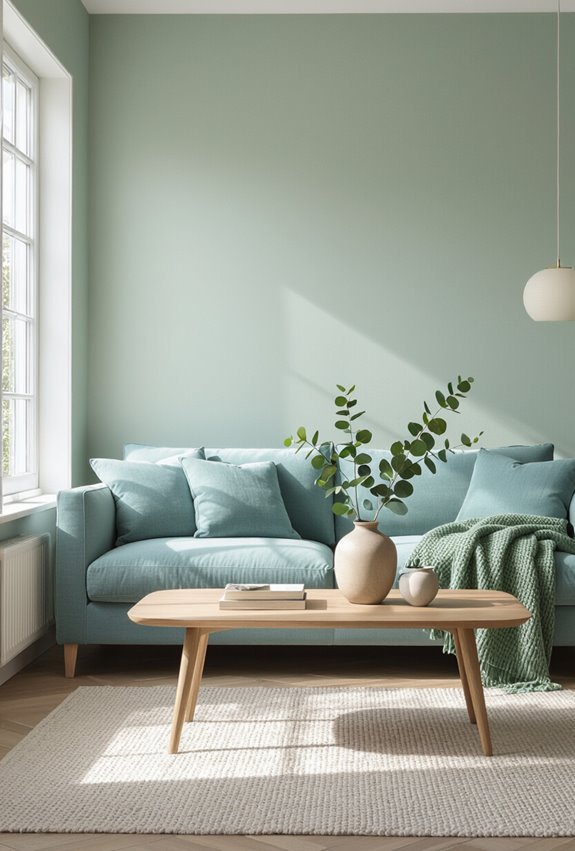 soothing blues and greens