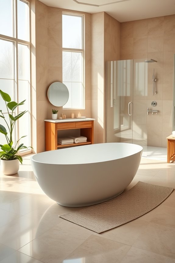 soothing spa like bathroom design