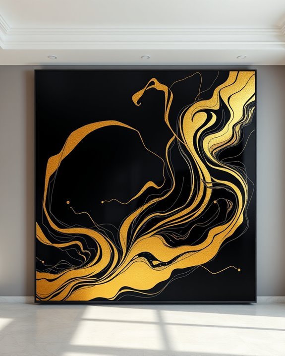 sophisticated abstract art accents