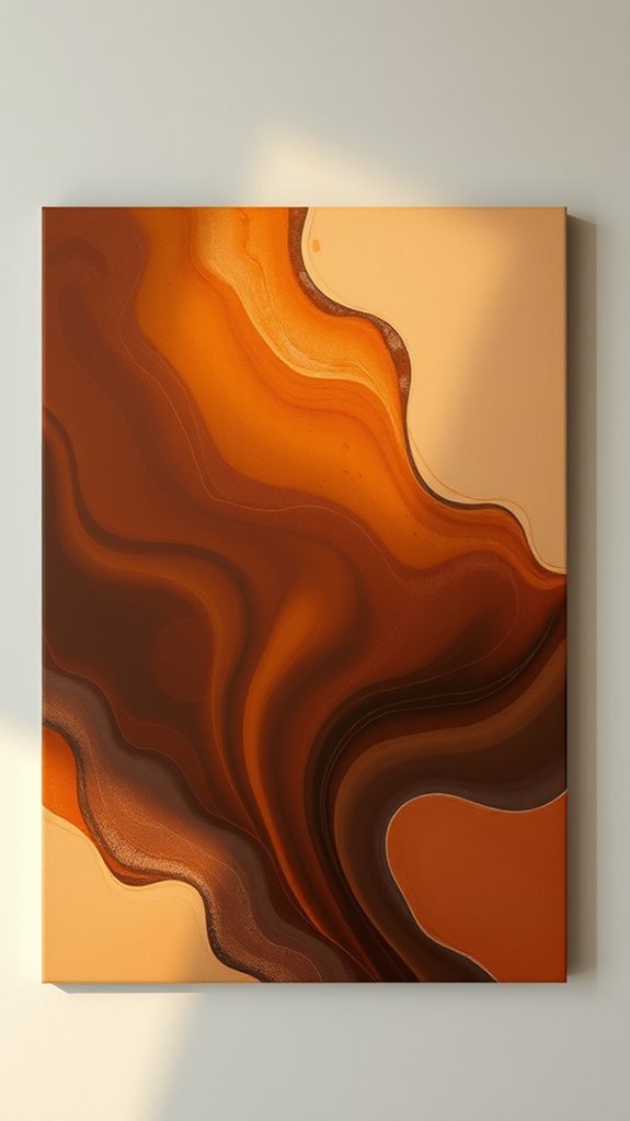 sophisticated abstract brown art