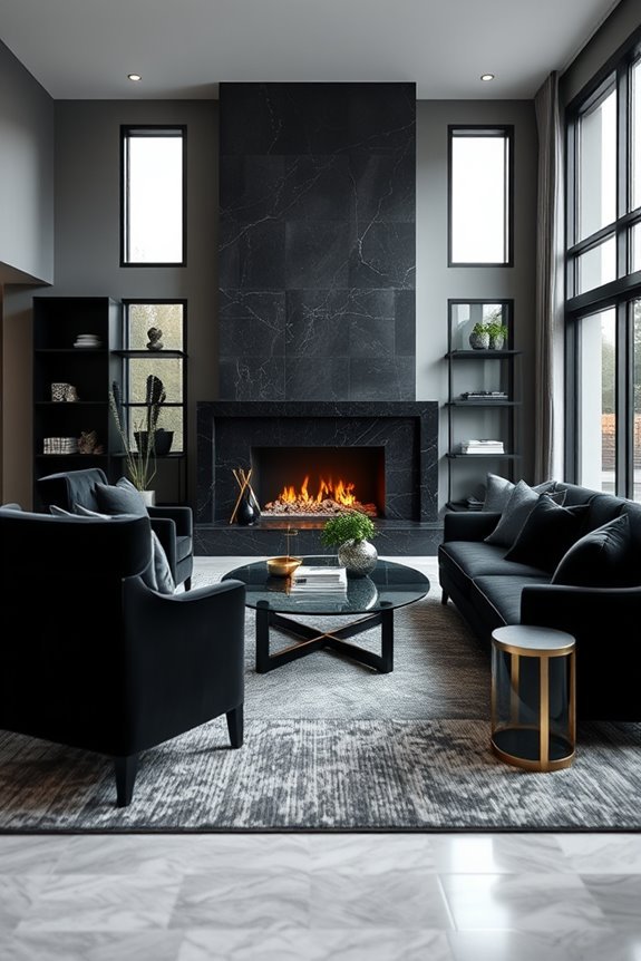 sophisticated black accent chairs