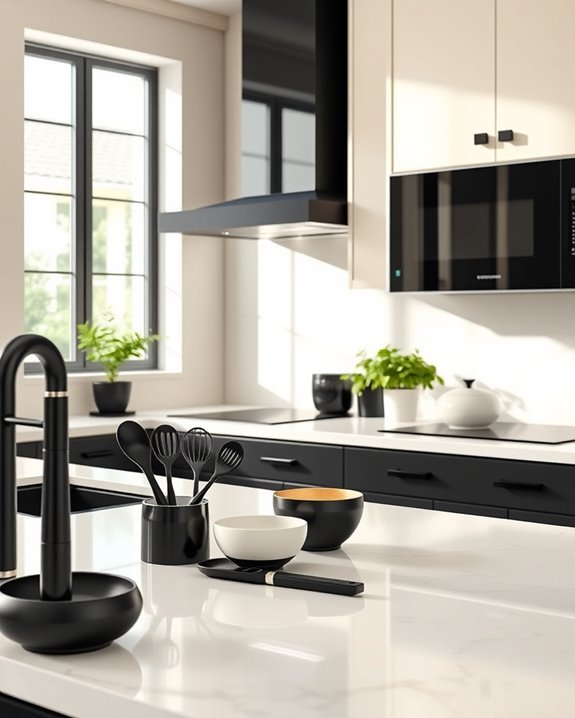 sophisticated black and cream