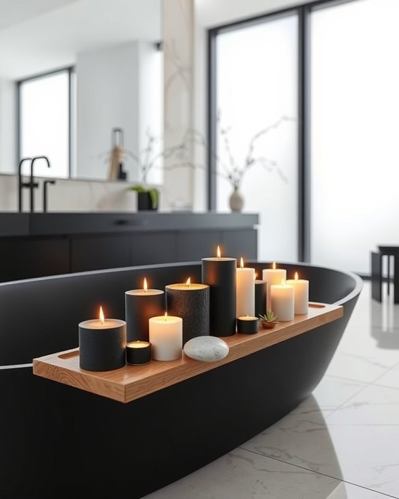 sophisticated candle display arrangements