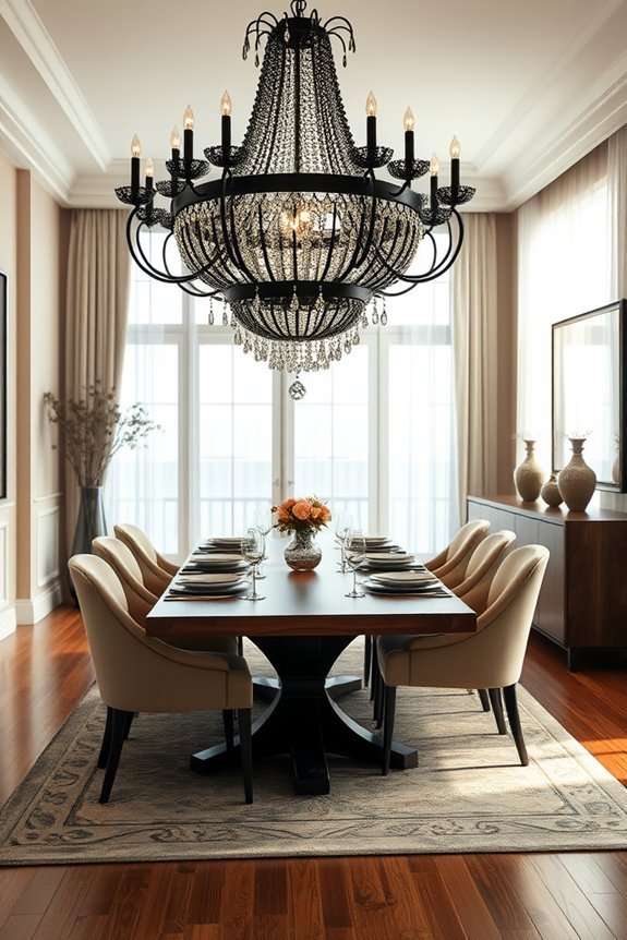 sophisticated crystal chandelier elegance