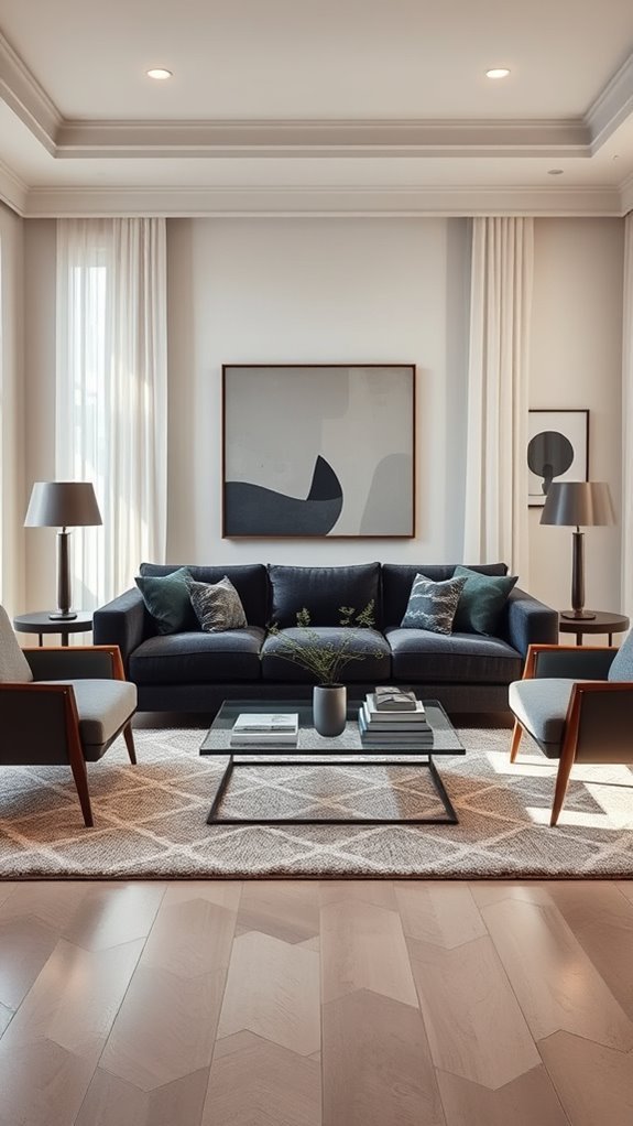 sophisticated dark upholstery elegance